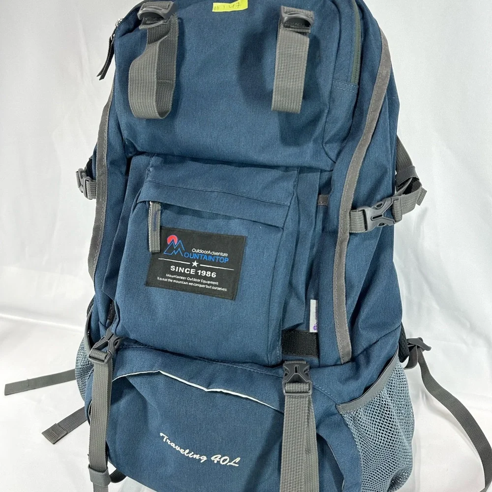 #147 Outdoor Adventure Mountain Top Backpack Traveling 40L w/ Raincover
